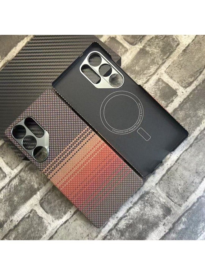 yalilai Case for Samsung Galaxy S25 Ultra with MagSafe, Slim Style & Light Minimalist Protective Cover, 600D Aramid Fiber Made, Sunset - Image 1