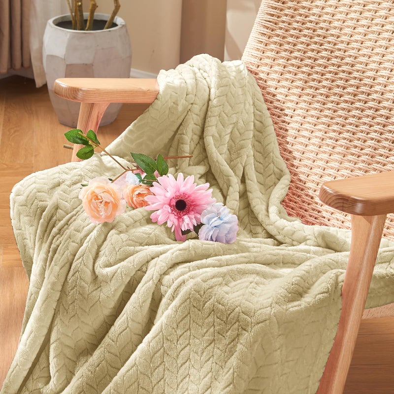 inhand Camel Throw Blanket for Couch, Super Soft Flannel Blanket Throw Size All Season Use, 50 x 60 Inches - Image 2