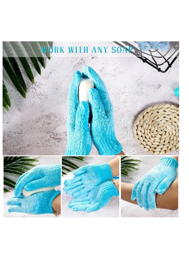 CVNDKN Shower Gloves,24 Pcs Exfoliating Bath Gloves,Body Scrub Gloves with Hanging Loop for Beauty Spa Massage Skin Shower Body Scrubber-12 Colors - Image 5