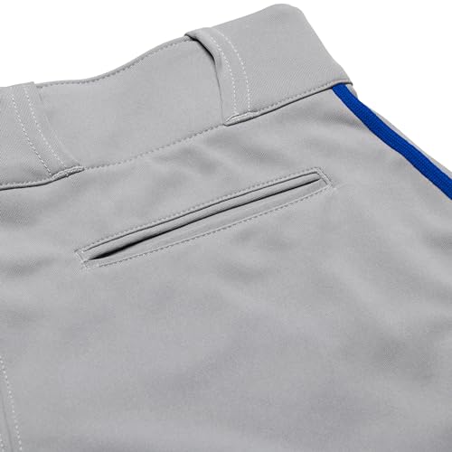 Champro Standard Triple Crown Open Bottom Adult Baseball Pants, Grey, Royal Pipe, Large - Image 4