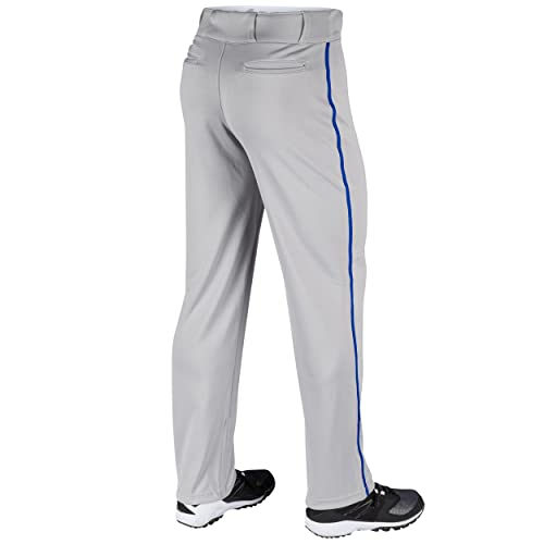 Champro Standard Triple Crown Open Bottom Adult Baseball Pants, Grey, Royal Pipe, Large - Image 2