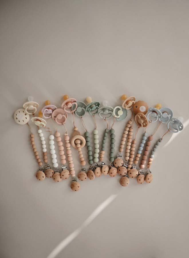 Mushie Pacifier Clips Halo Dried Thyme - Image 5