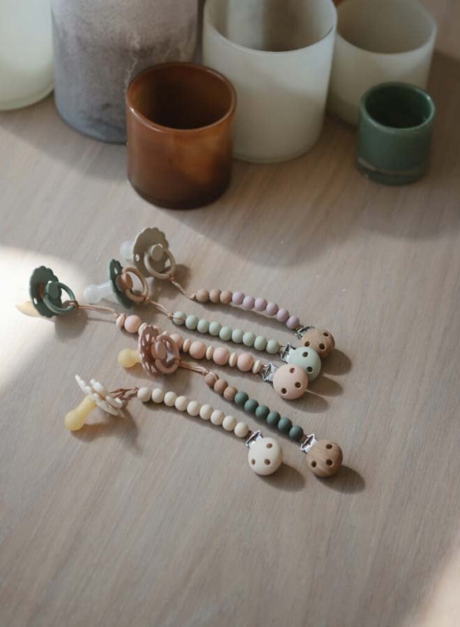 Mushie Pacifier Clips Halo Dried Thyme - Image 4