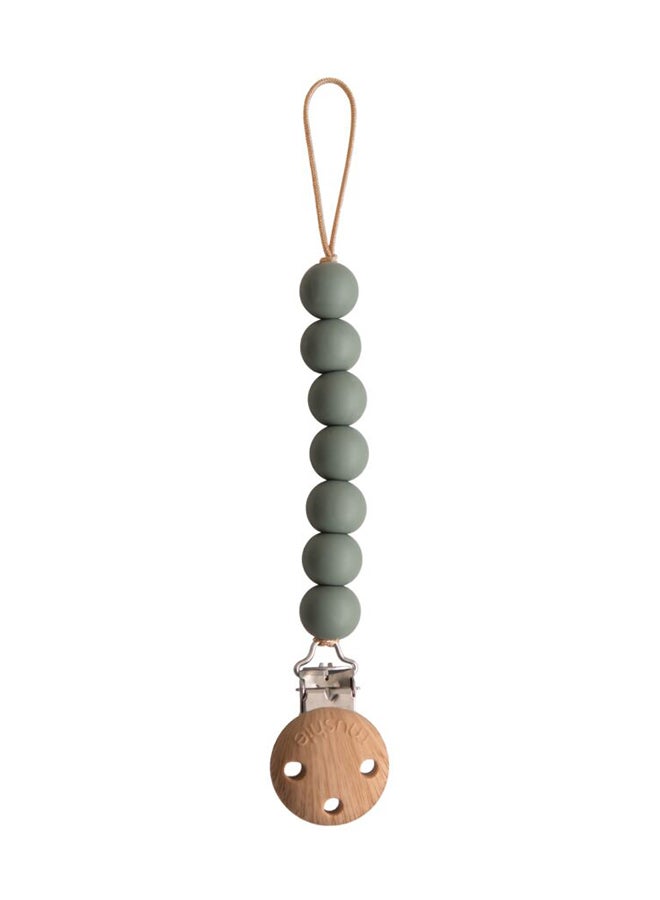 Mushie Pacifier Clips Halo Dried Thyme - Image 1