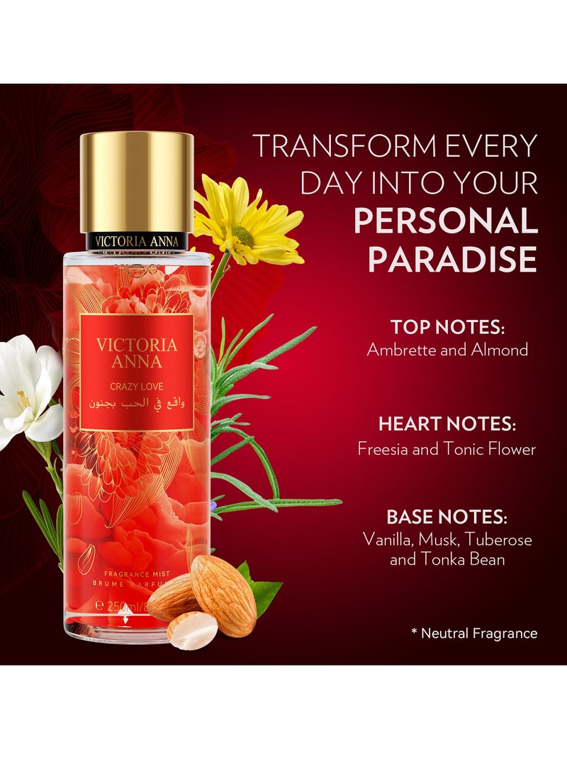 VICTORIA ANNA 250ml Fragrance Gift Sets body spray with fragrance lotion - Image 4