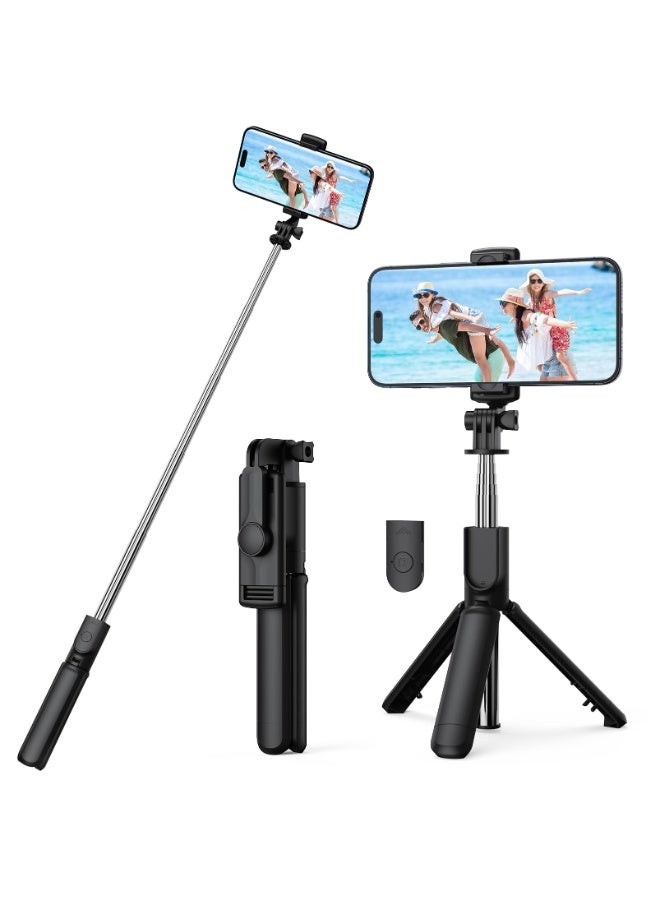 Selfie Stick Tripod, Extendable Selfie Stick Tripod, With Wireless Remote Control, Suitable for Photography, Live Streaming, Video Recording, Compatible with Android and iPhone
