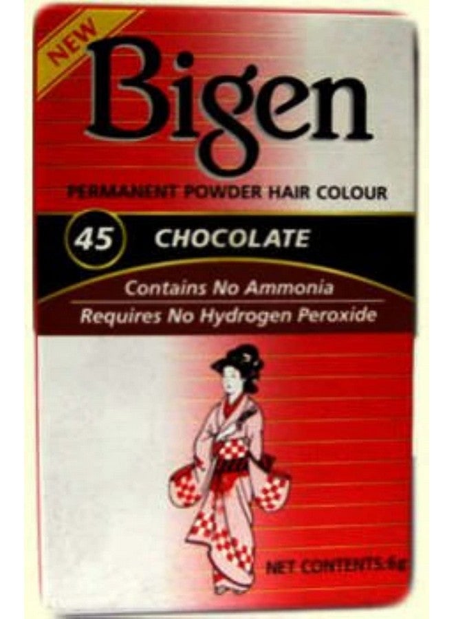 Bigen Permanent Powder Hair Color 45 Chocolate - Image 2
