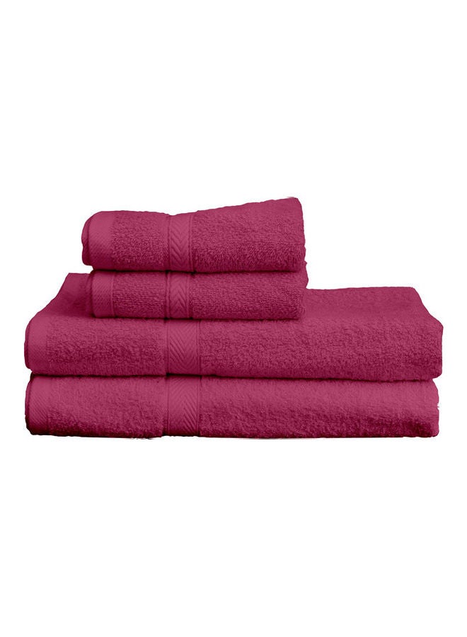 Princess 4-Piece Fast Absorbent Towel Set Fuschia Pink 70 x 140cm - Image 2