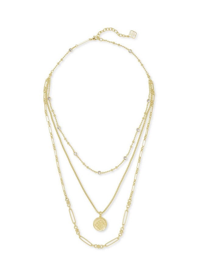 Kendra Scott Kendra Scott Medallion Triple Strand Necklace in 14k Gold-Plated Brass, Fashion Jewelry for Women, Gold - Image 2