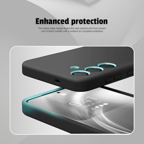 LIRAMARK Liquid Silicone Soft Back Cover Case for Samsung Galaxy S25 5G (Black) - Image 2