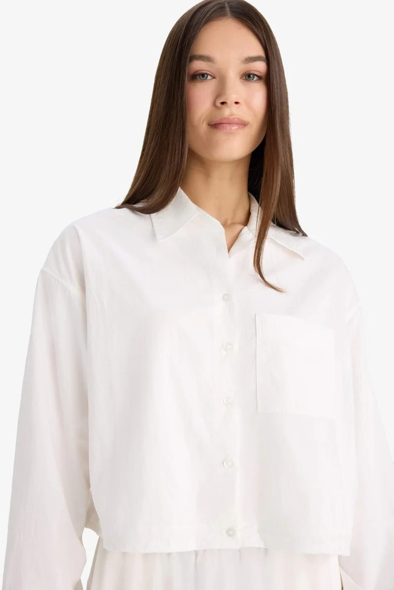 ديفاكتو Oversize Fit Parachute Long Sleeve Shirt