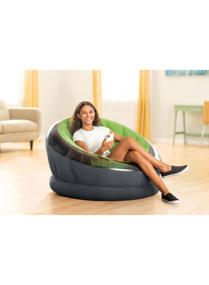 انتكس كرسي إمباير قابل للنفخ للاستخدام الداخلي والخارجي، أخضر، 112×109×69 سم - Image 4