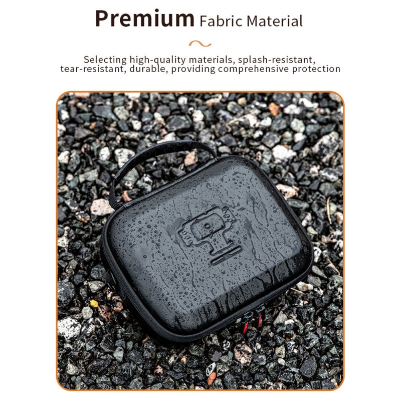 Compact Digital Camera Pouch Premium PU Leather Case for DJI Pocket 3 Equipment - Smooth Double Zipper Portable Protective Bag for Photographers on The Move - Image 5