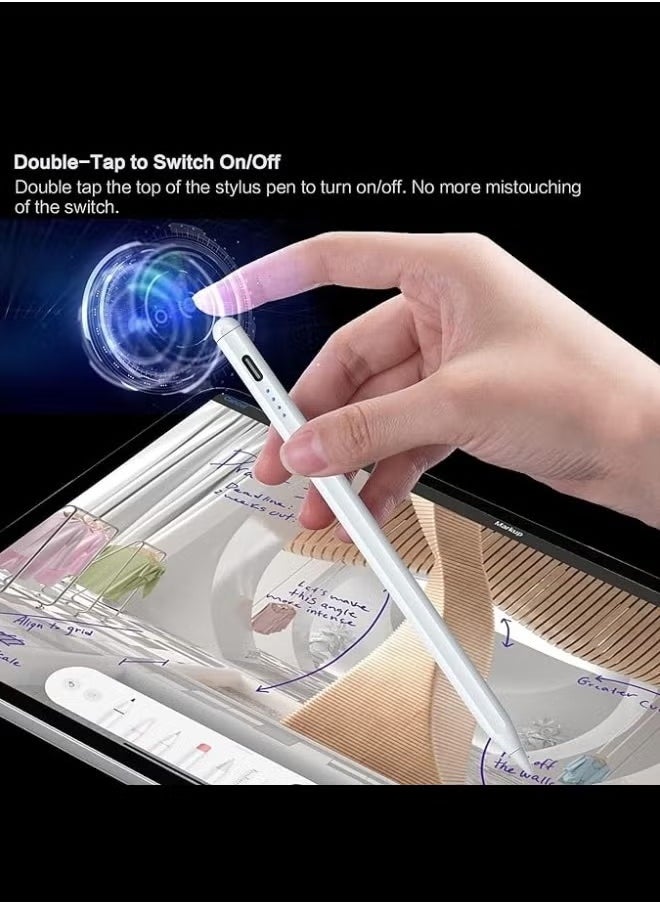 URBBKING Universal Active Stylus Pen Compatible with Huawei/Honor/Samsung/Lenovo/Xiaomi and Other Android Smartphone and Tablet Devices Tablet Pen, White (Not for iPad/iPhone)  - Image 3