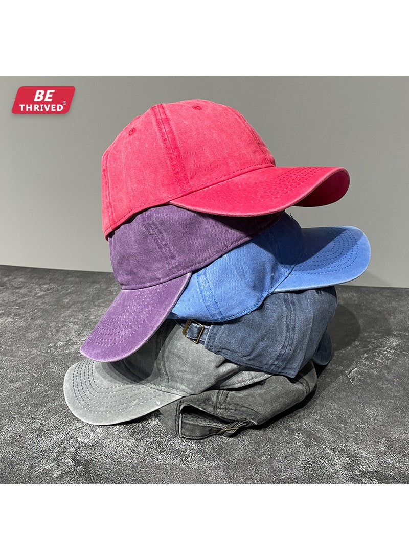 Generic BE Trendy Washed Baseball Cap Retro Red  - Image 5