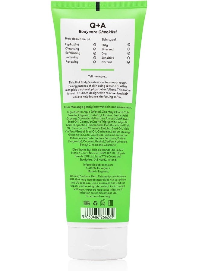 Q+A Aha Exfoliating Body Scrub - Image 2