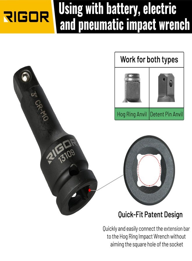 ريجور طقم صواميل عجلات القيادة RIGOR 11386، 5 قطع، مقاس 1/2 بوصة | مقاوم للصدمات، فولاذ مطلي بالكروم والموليبدينوم | 8 في 4، مقاسات مترية 17 مم، 19 مم، 21 مم، 22 مم، ومقاسات SAE 3/4 بوصة، 13/16 بوصة، 7/8 بوصة، 15/16 بوصة - Image 5