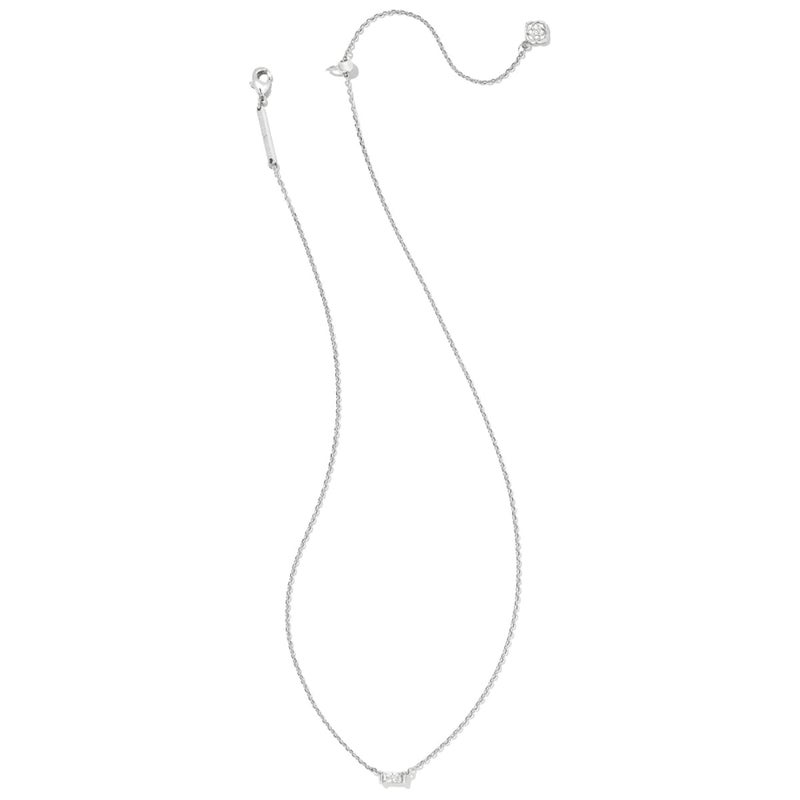 Kendra Scott Juliette Silver-Plated Brass Necklace in White Crystal, Fashion Jewelry For Women - Image 2