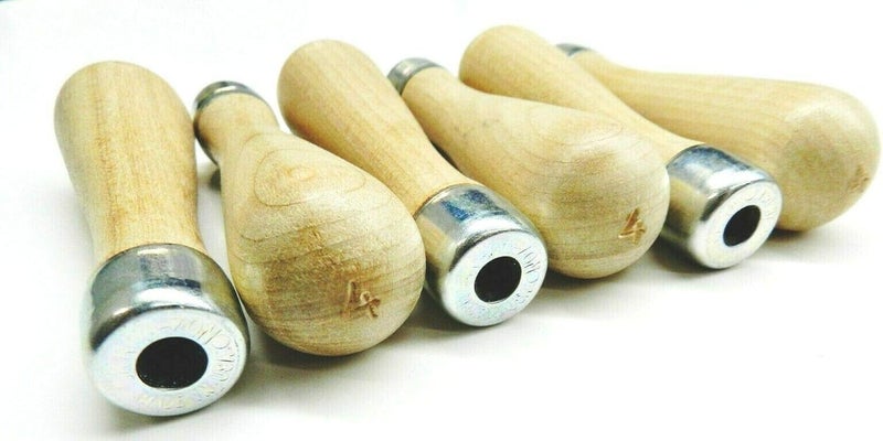 JTS File Handles Lutz Skroo-Zon #4 for 6" Files with Self Threading Insert Set of 6 - Image 1