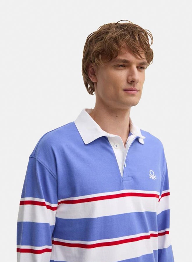 Benetton Striped Polo Shirt  - Image 3