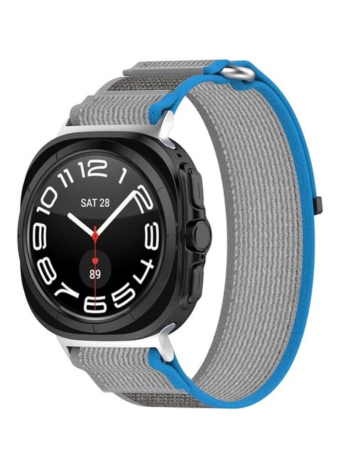 Nylon Replacement Watch Band Compatible with for Apple watch ultra for Women Men, Replacement Wristband Compatible with for Apple watch ultra Smart Watch, Grey and Blue