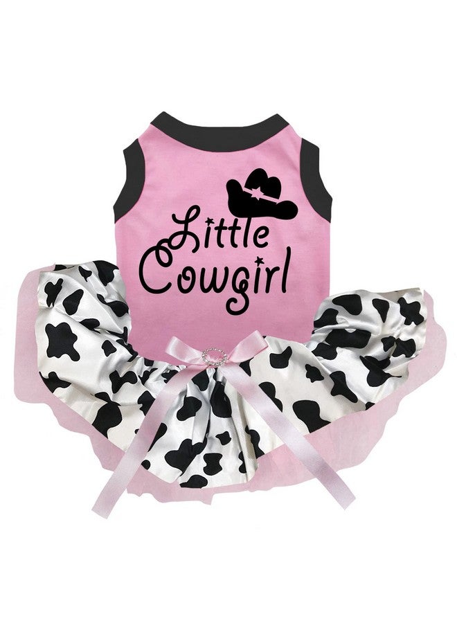 Petitebella Little Cowgirl Puppy Dog Dress (Pink/Cow, Medium) - Image 1