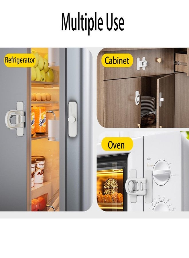 CMINGJ（2 pack） Child Safety Lock for Baby, Child proof Refrigerator Lock, for Fridge, Cabinets, Drawers, Dishwasher, Toilet and Child Safety Cabinet Lock, for Child,Kids and Toddlers, White - Image 4