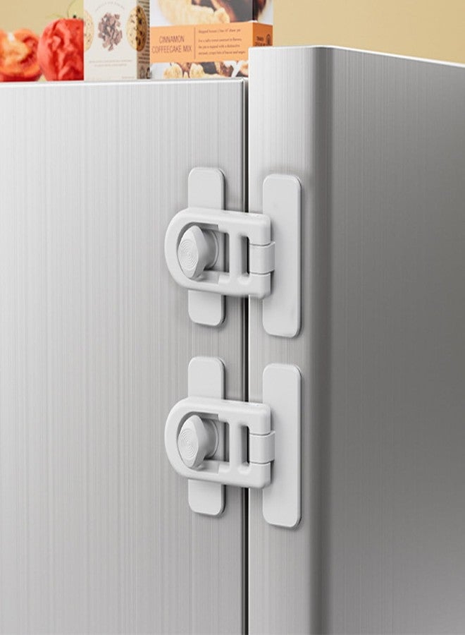 CMINGJ（2 pack） Child Safety Lock for Baby, Child proof Refrigerator Lock, for Fridge, Cabinets, Drawers, Dishwasher, Toilet and Child Safety Cabinet Lock, for Child,Kids and Toddlers, White - Image 1