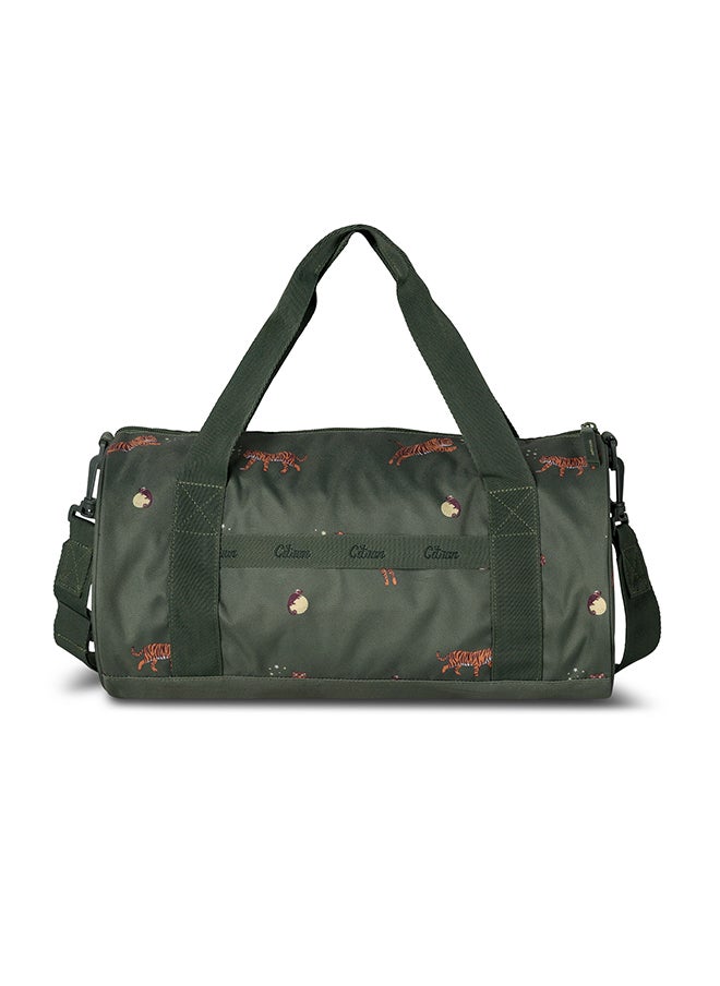 Citron Duffle Bag - Tiger - Durable & Lightweight Travel Bag for Kids - Eco-Friendly RPET Material - Spacious with Multiple Compartments - Ideal for School, Sports & Travel  - Image 2