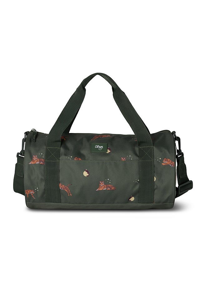 Citron Duffle Bag - Tiger - Durable & Lightweight Travel Bag for Kids - Eco-Friendly RPET Material - Spacious with Multiple Compartments - Ideal for School, Sports & Travel  - Image 1