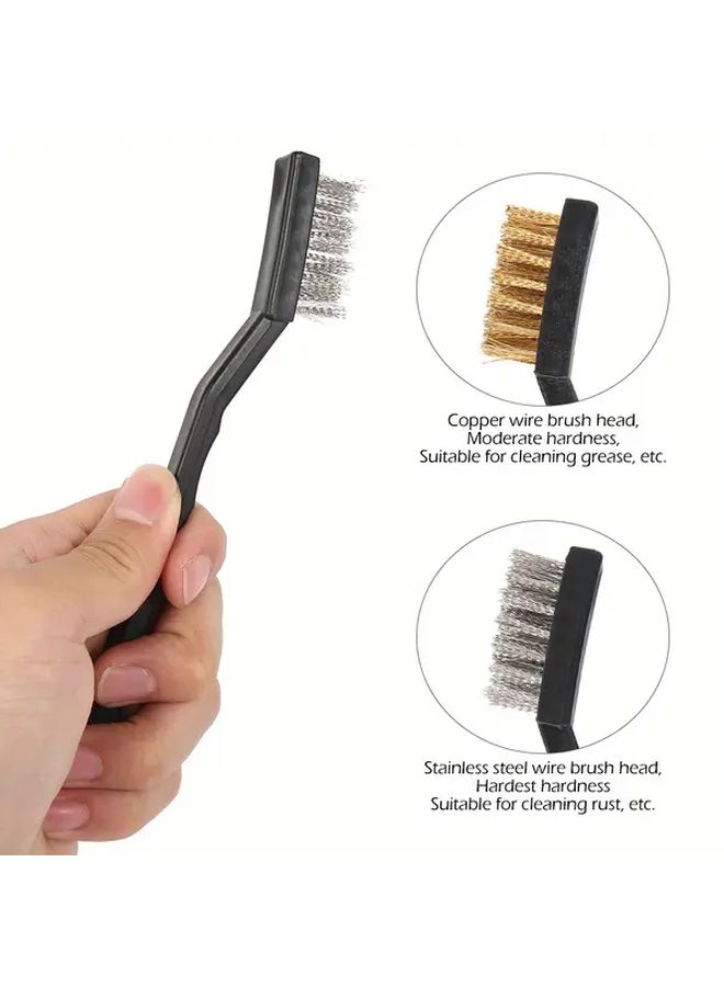 6Pcs Steel Wire Heavy Duty Mini Brushes For Automotive Metalworking - Image 3