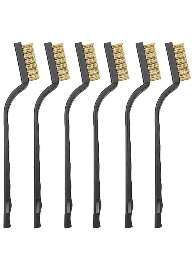 6Pcs Steel Wire Heavy Duty Mini Brushes For Automotive Metalworking - Image 1