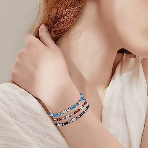 SIUMAL Beaded Bracelets for Women - Silver and Gold Boho Bracelets, Trendy Jewelry Gifts for Lover, Mom, Friends - Image 2