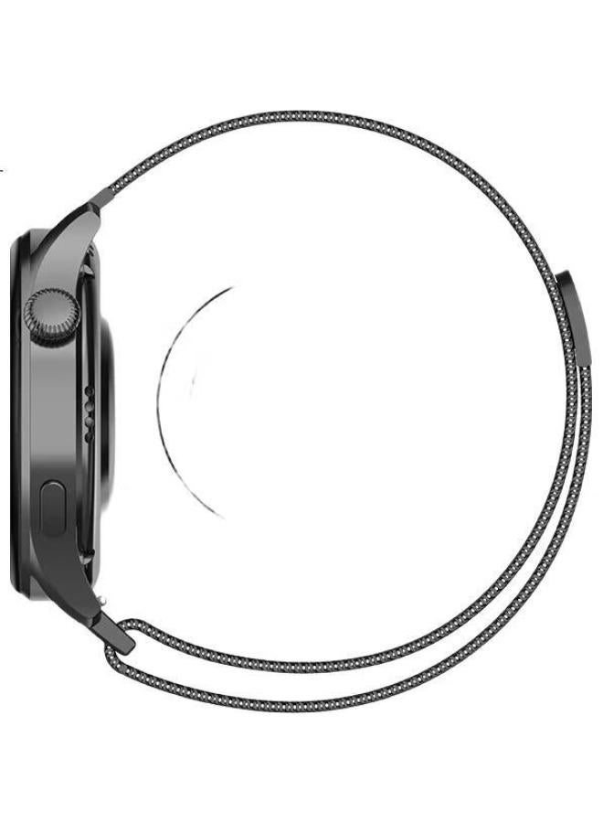 Kmaxai Compatible Milanese Loop Watch Band For Honor Watch 4 Pro, Stainless Steel Metal Watch Strap For Gs 4/3I/Pro, Creative Magnetic Replacement Wristband For Magicwatch2, Black - Image 1