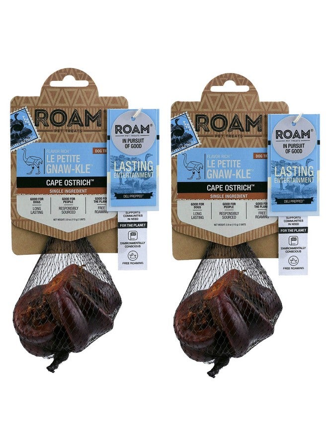 ROAM Pet Treats Le Petite Gnaw-Kle Ostrich Knuckle Small Dog Chew for Small Dogs (Pack of 2) - Image 1
