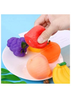 Manos Fruit Squeez Chu Chu Bath Toy Set for Kids, 6 Pieces, Grapes, Orange, Apple, Banana, Mango and Pineapple Shape Toy  - Image 2