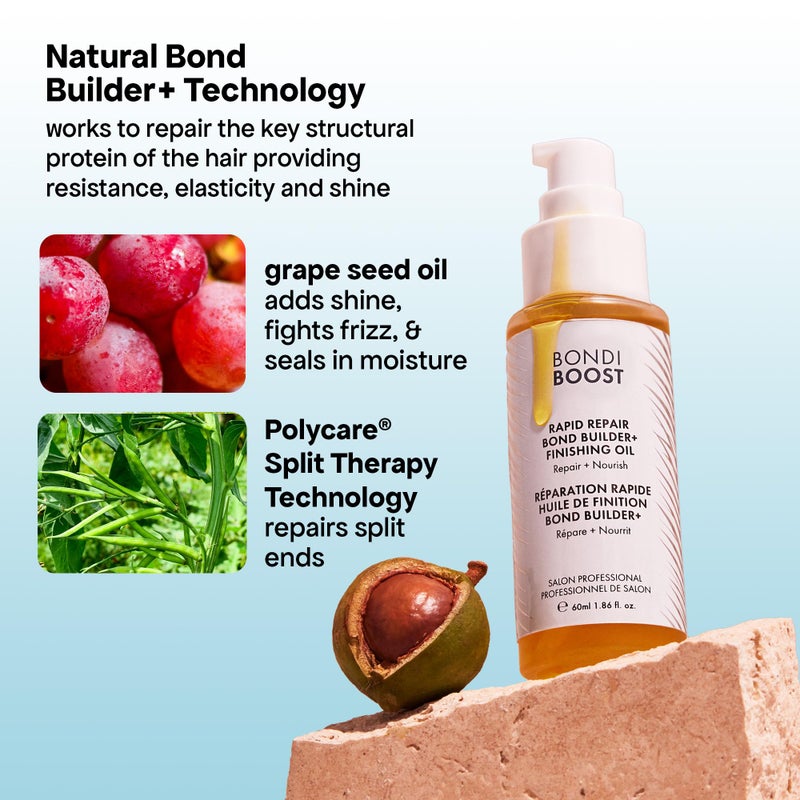 BONDIBOOST Rapid Repair Bond Builder Oil + Heat Protection [1.86 fl oz], Hair Oil for Damaged Hair, Strengthening & Nourishing Formula for Smoother + Healthier + Shinier Results - Image 3