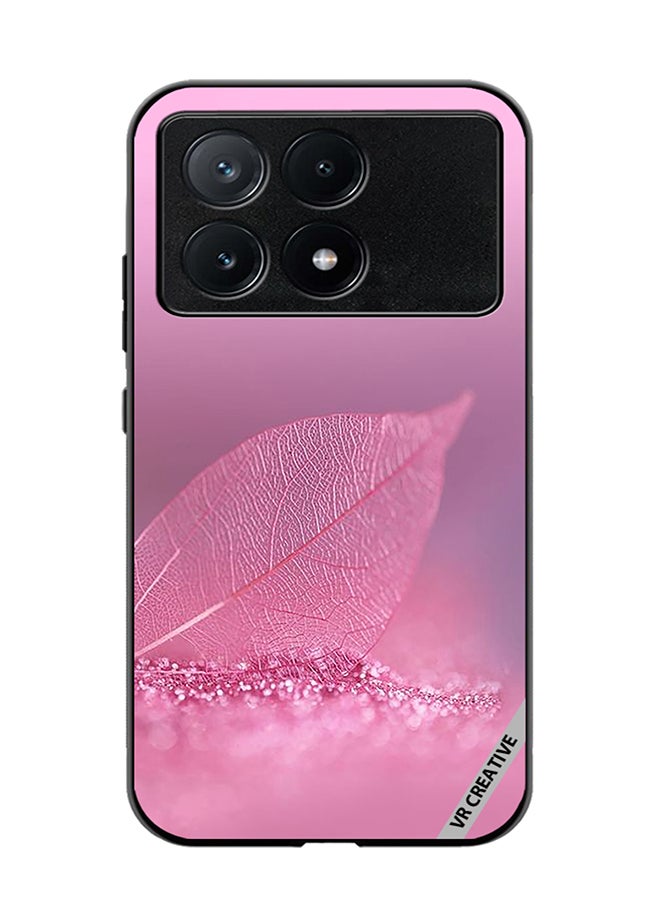 VR CREATIVE Protective Case Cover For Xiaomi Poco X6 Pro Pink Leaf Design Multicolour - Image 1