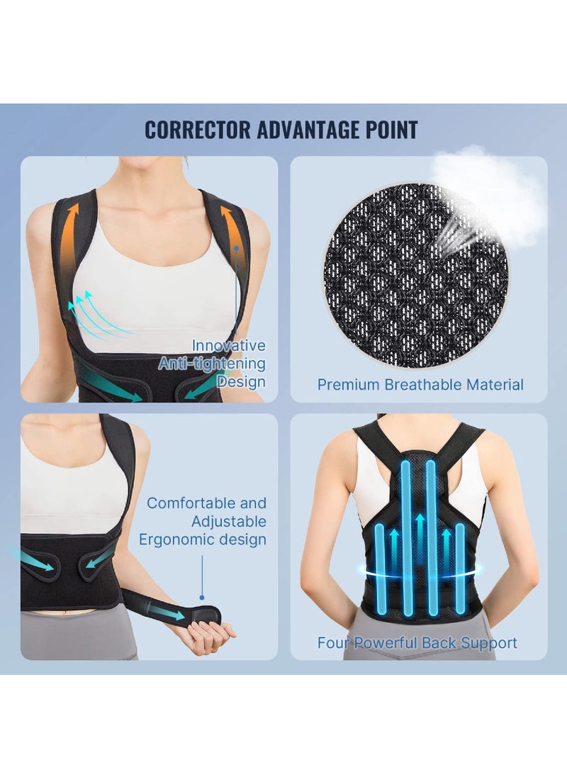 Generic - Back Brace and Posture Corrector for Women and Men Back Straightener Posture Corrector Scoliosis and Hunchback Correction Back Pain Spine Corrector Support Adjustable Posture Trainer - Image 1