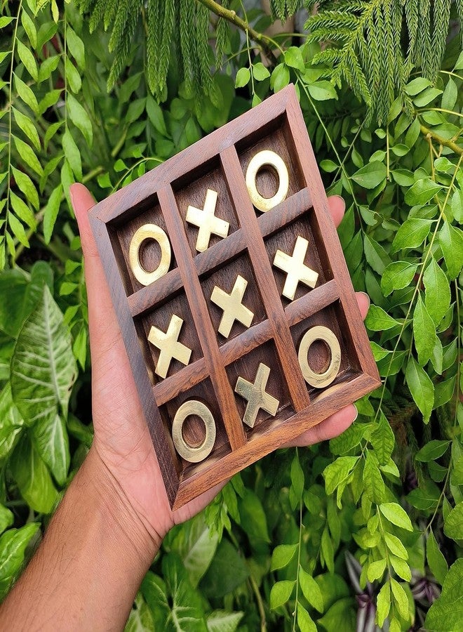 STAR CRAFT لعبة لوحية خشبية للأطفال من ستار كرافت، لعبة إكس أو مصنوعة يدويًا، لعبة تيك تاك تو التعليمية، لعبة زيرو كاتا الخشبية (بني 1) - Image 3