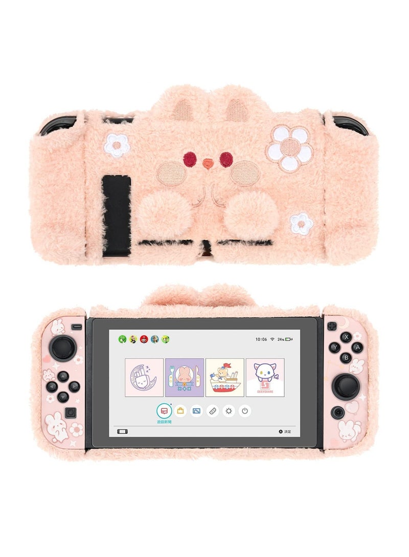 Y&D SYOSI Cute Plush Protective Case Cover for Nintendo Switch, Shock-Absorption and Anti-Scratch Compatible with Switch 2017 - Image 1