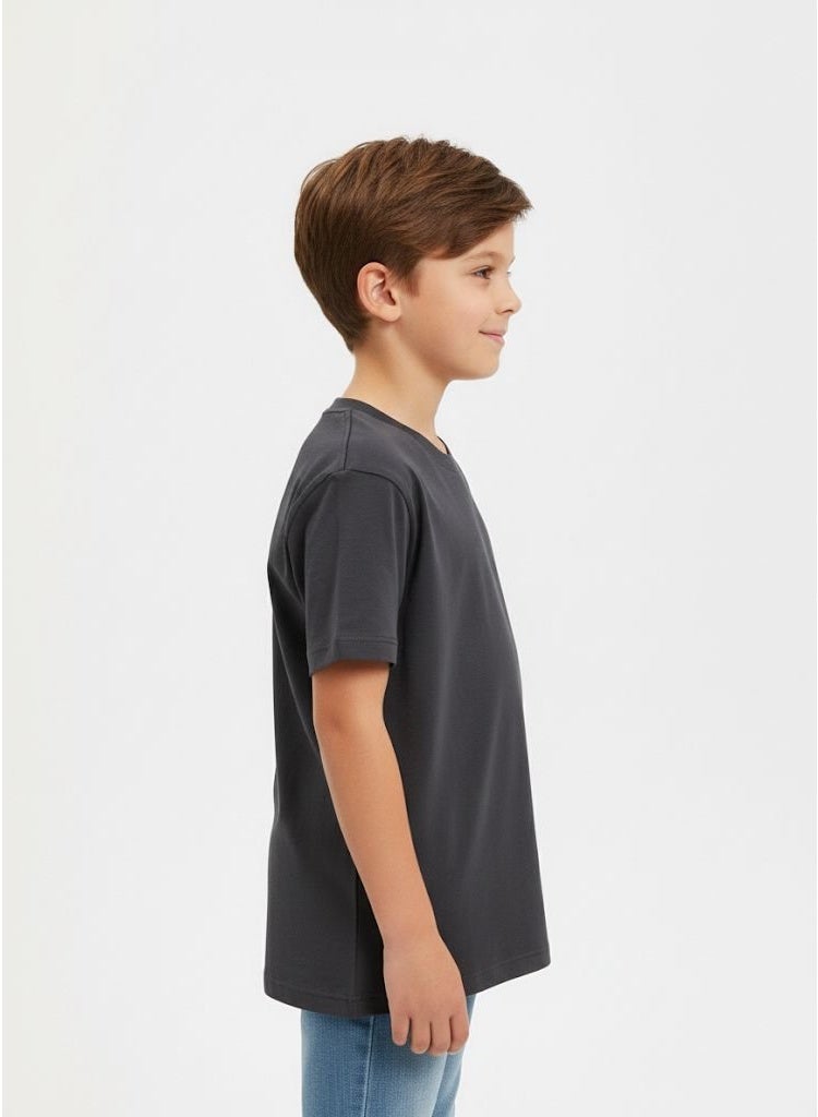 Zara Boys’ Dark Grey Casual T-Shirt – Soft Cotton Short Sleeve Tee for Kids - Image 4
