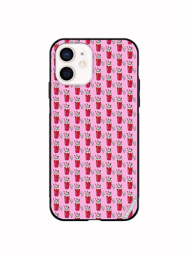 VR CREATIVE Protective Case Cover For Apple iPhone 12 mini Ice Cream Glass Drink Design Multicolour - Image 1