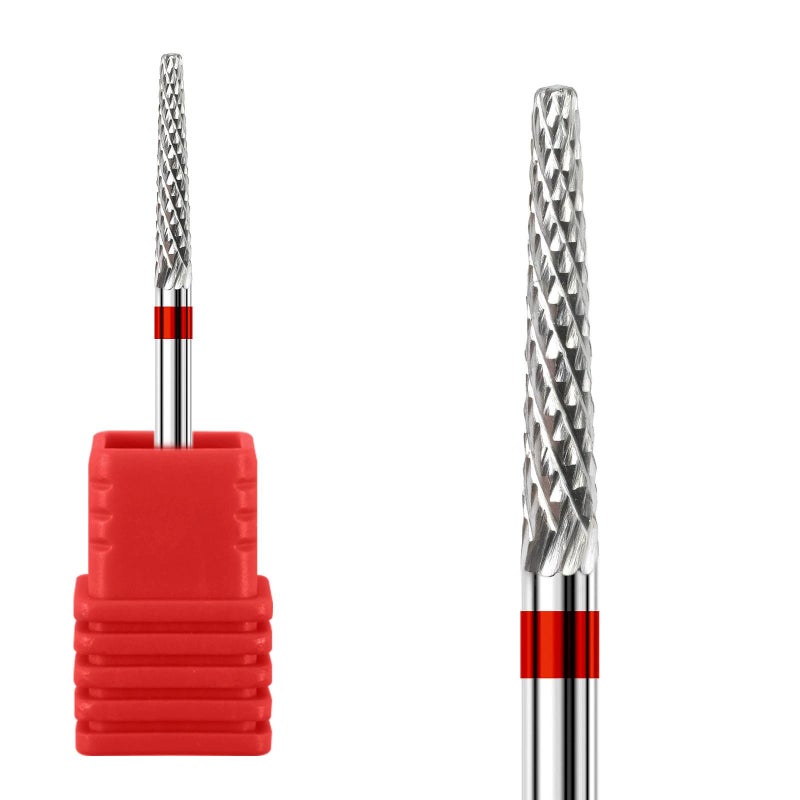 Tungsten steel nail polish remover and polishing head  red - Image 1