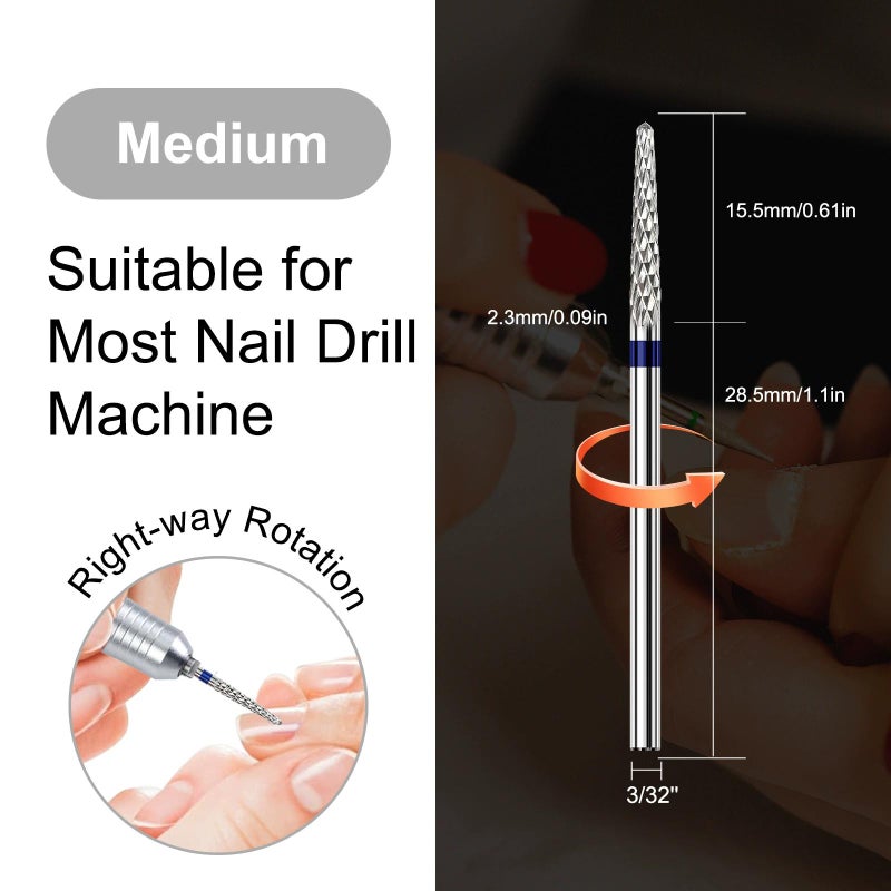Tungsten steel nail polish remover and polishing head  red - Image 4