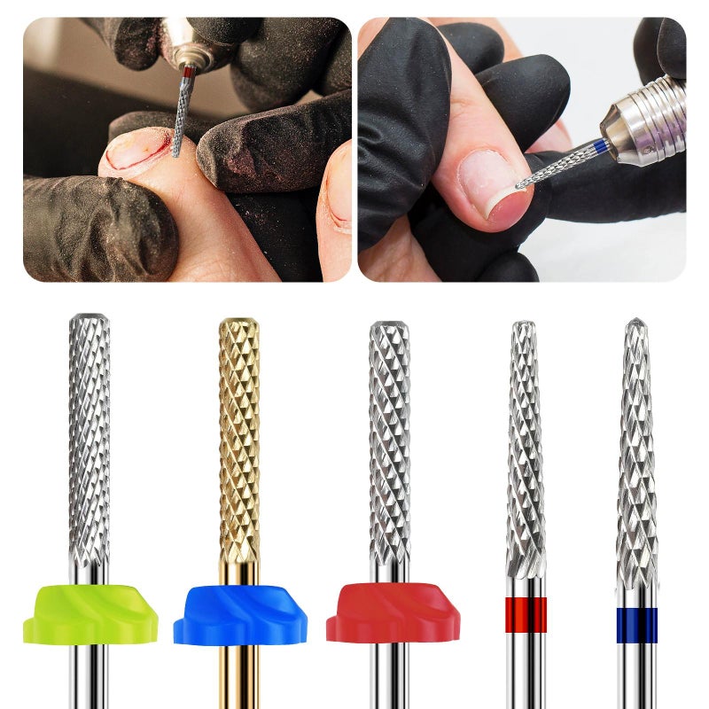 Tungsten steel nail polish remover and polishing head  red - Image 2