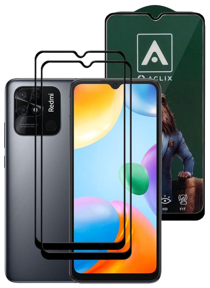 ACLIX 2 Pieces Antistatic ESD Dustproof Premium Quality High Definition Tempered Glass Screen Protector Designed For Xiaomi Redmi 10C - Image 1