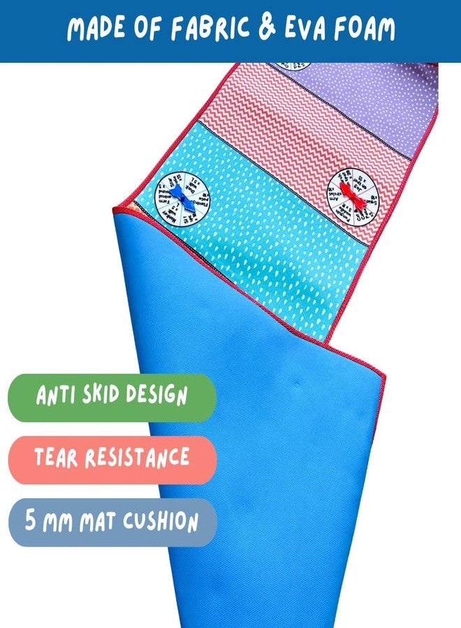 Berrybee بساط تمارين للأطفال من بيري بي سبين تو فيتنس، بسماكة 5 مم، للعب والتمارين | سطح ناعم مانع للانزلاق، مناسب لليوغا، والمشي مع الحيوانات، والتمارين الرياضية | بساط لياقة بدنية داخلي وخارجي بمقاس 24 × 72 بوصة للأطفال من سن 3 إلى 8 سنوات - Image 4