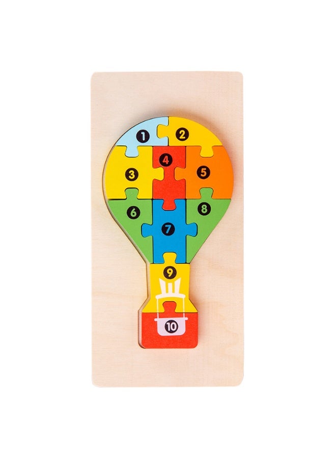 ألعاب خشبية مسلية للأطفال لتعلیمهم مبادئ التعليم المبكر، تتضمن أحاجي ثلاثية الأبعاد بأشكال حيوانات و سيارات وغيرها. - Image 1