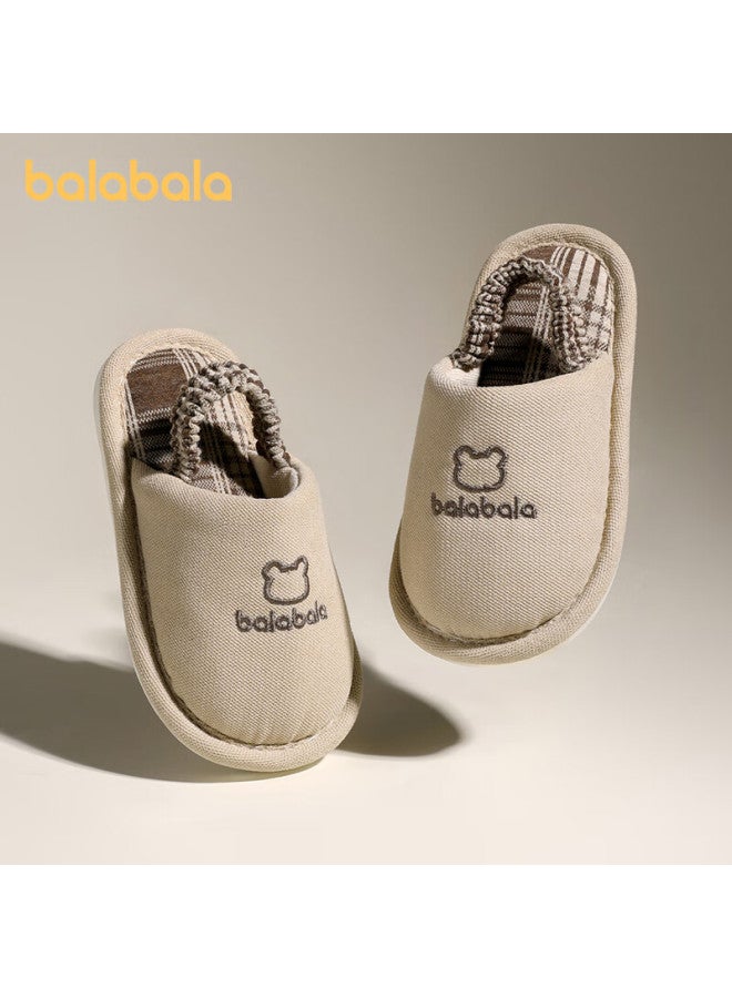 Balabala Children's Slippers, Spring And Autumn, For Boys And Girls, Indoor Home Use, Cotton And Linen Slippers, All Seasons, Breathable And Lightweight, Baby Slippers - Image 3